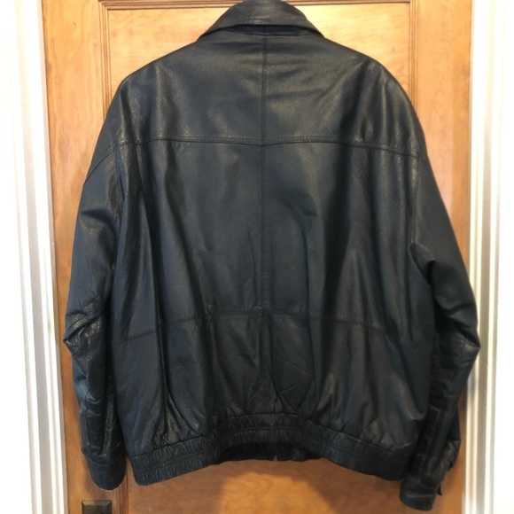 Xceptions Vintage Leather Flight Jacket, Black, Men’s 2X - Picture 4 of 6